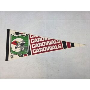 Vintage NFL Phoenix Cardinals 1990's Pennant w/ Helmet‎ and Logo Size 30" x 12"